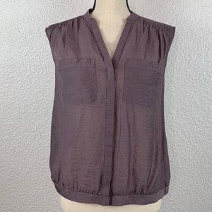 Eggplant Sleeveless Blouse